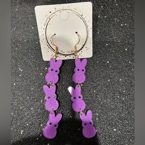 Purple peeps 🐥 shimmer dangles